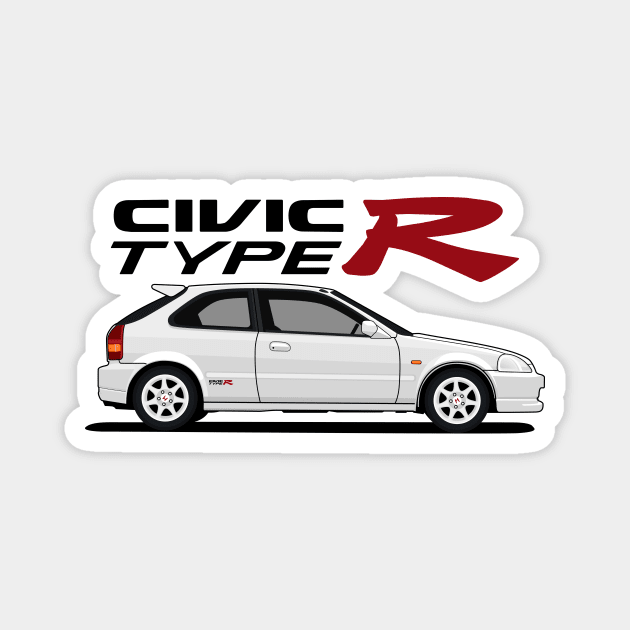 civic type R white Magnet by masjestudio