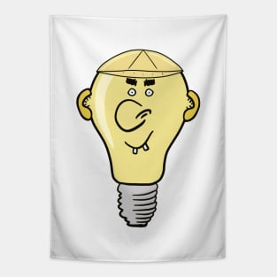 Smiling Light Bulb Tapestry