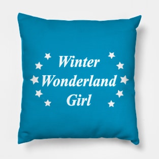 winter wonderland girl Pillow
