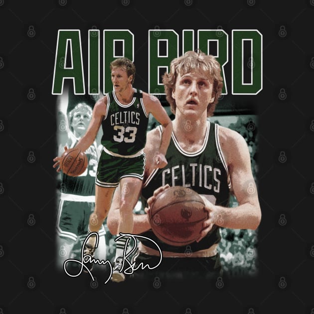 Larry Bird Legend Air Bird Basketball Signature Vintage Retro 80s 90s Bootleg Rap Style by CarDE