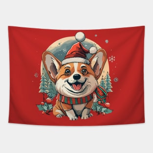 Christmas Santa Claus Welsh Corgi - christmas dog - On The Naughty List, And I Regret Nothing Tapestry