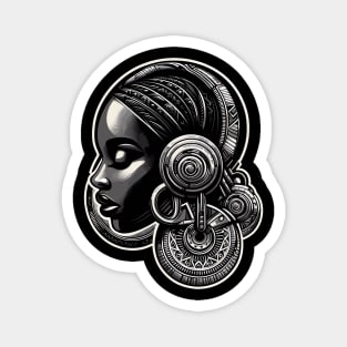 Afrocentric Woman Music Magnet