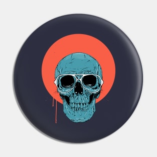 Blue skull Pin