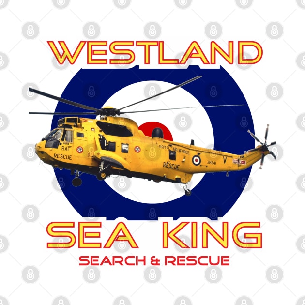 Westland Sea King Search and rescue helicopter in RAF roundel, by AJ techDesigns