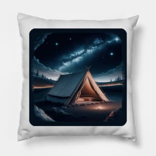 Starry Night Sanctuary: Cosmic Camping Pillow