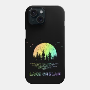 Lake Chelan Washington Outdoor Family Vacation Rainbow Phone Case