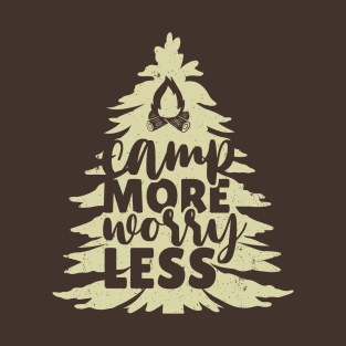 Camp More Worry Less Tree T-Shirt