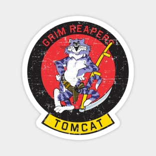 Grumman F-14 Tomcat - Grim Reapers - Grunge Style Magnet