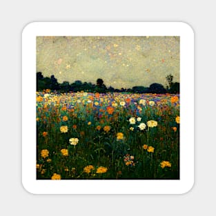 Wildflowers oil painting II Magnet