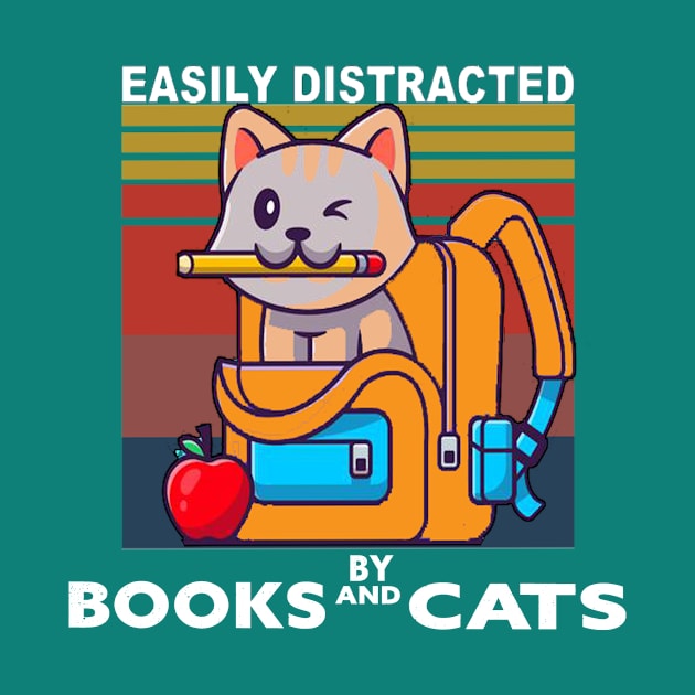 Easily distracted by cats and books by FatTize