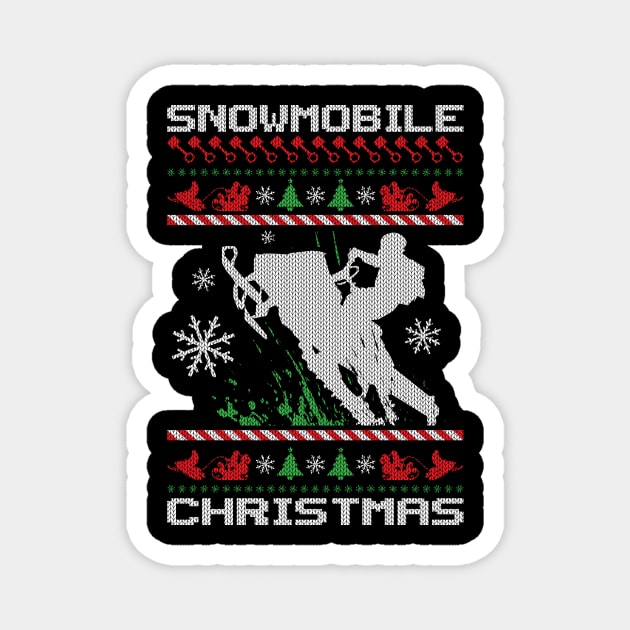 Snowmobile Christmas Sweater Magnet by OffRoadStyles