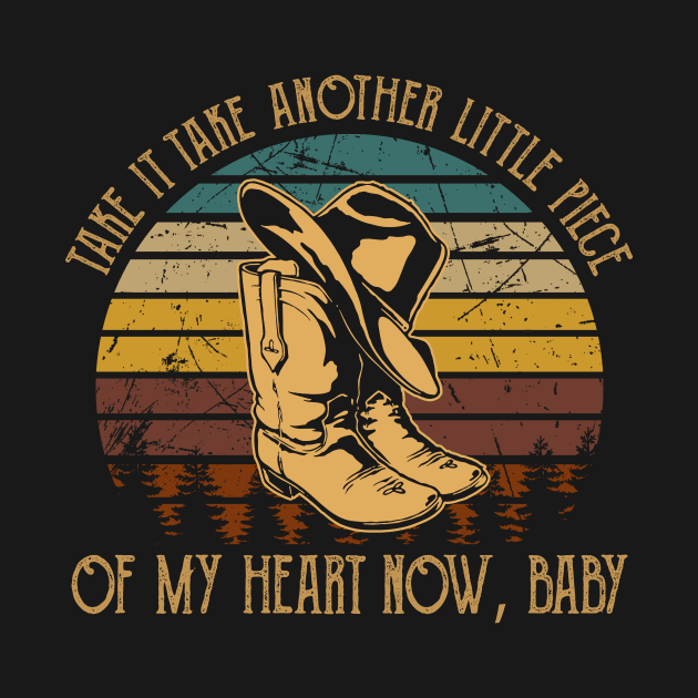 Take It Take Another Little Piece Of My Heart Now, Baby Cowboy Boot Hat Vintage by Maja Wronska