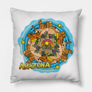 Arizona Desert Southwest Themed Mandala Pillow