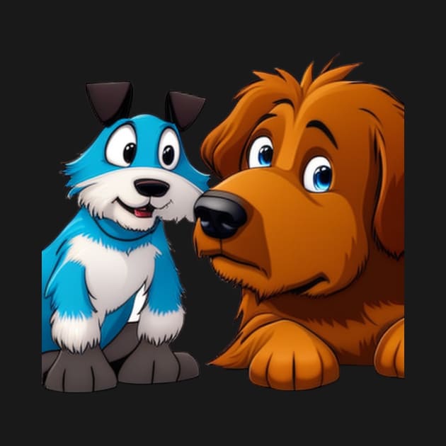 Blue dog brown dog by SavantArts