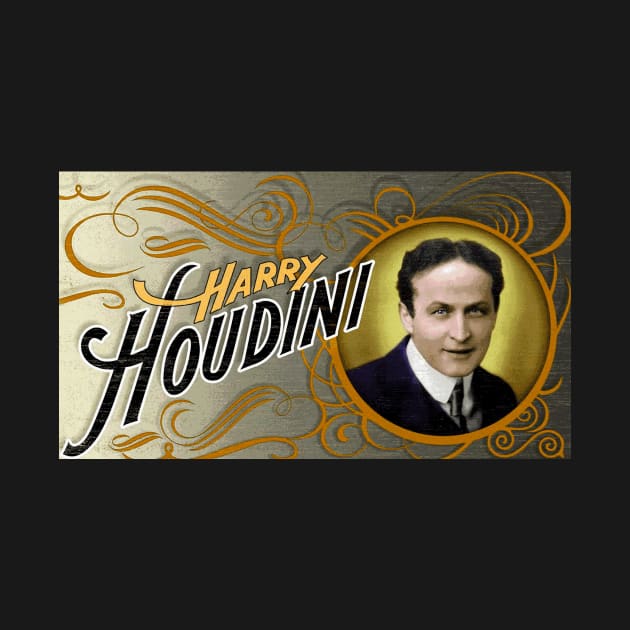 Harry Houdini - Vintage Advertisement Portrait by Naves