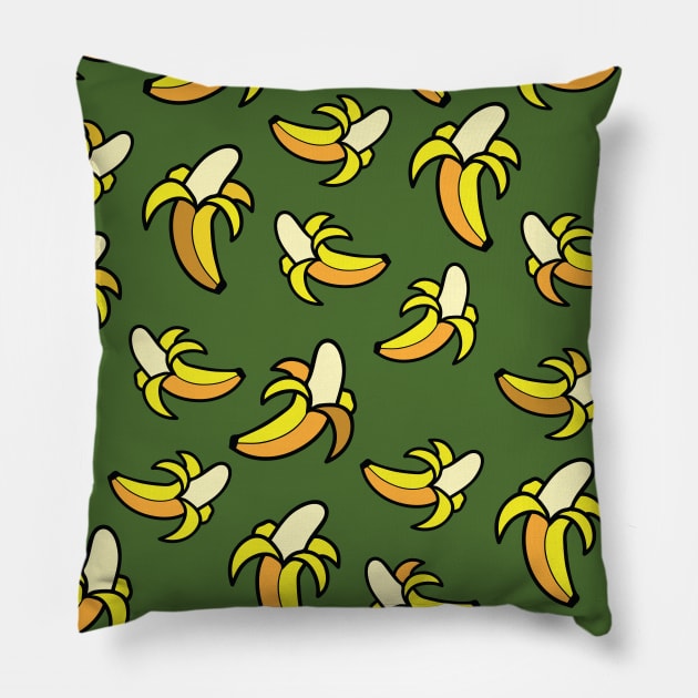 Banana Pattern 12 Pillow by B&K