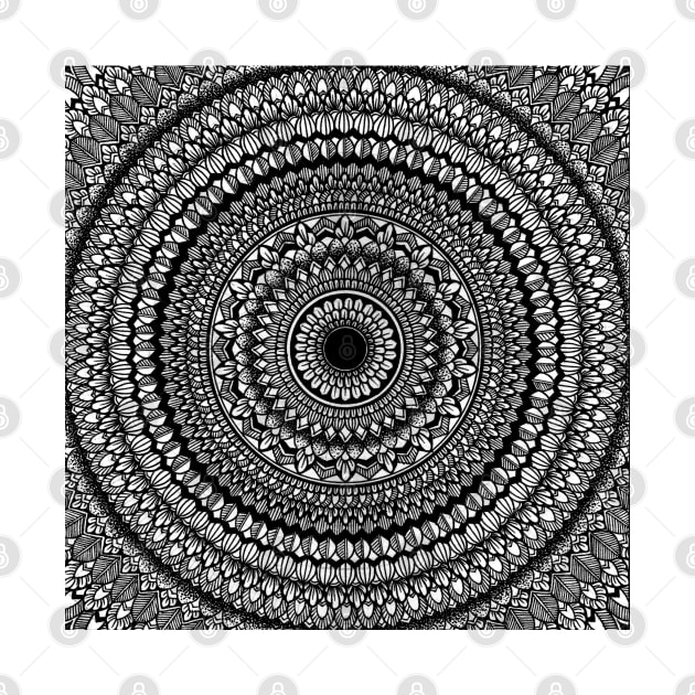 Black an white mandala art. by SamridhiVerma18