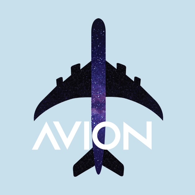 Avion Aircraft with Cosmos Background by Avion