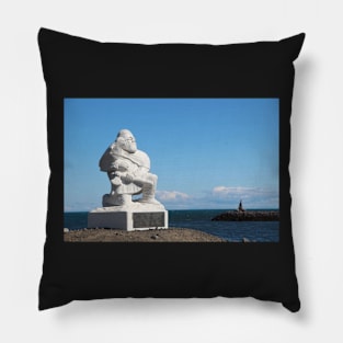 Icelandic Viking on the coast Pillow