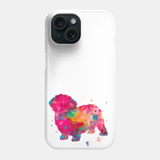 Bolognese Dog Watercolor Painting Phone Case