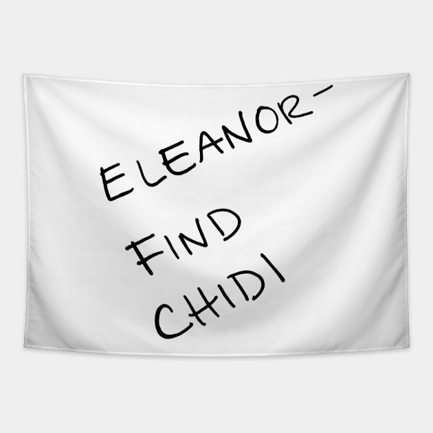 Eleanor - Find Chidi Tapestry by artnessbyjustinbrown