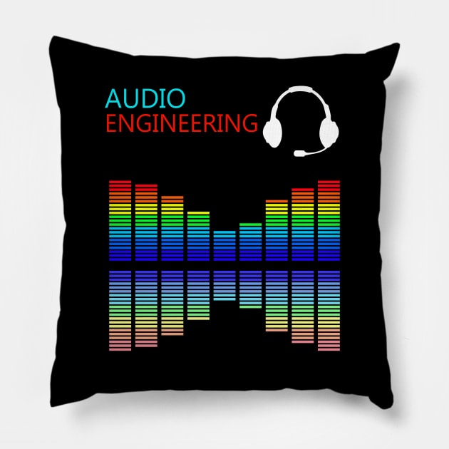 Best design audio engineering sound engineer Pillow by PrisDesign99