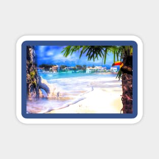 Tropical Beach Magnet