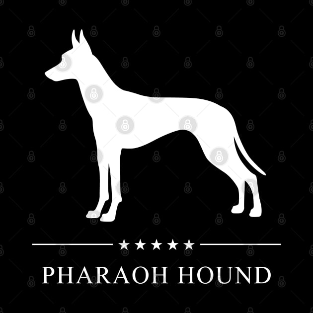 Pharaoh Hound Dog White Silhouette by millersye