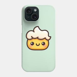 Ice cream hair smiley face emoji Phone Case