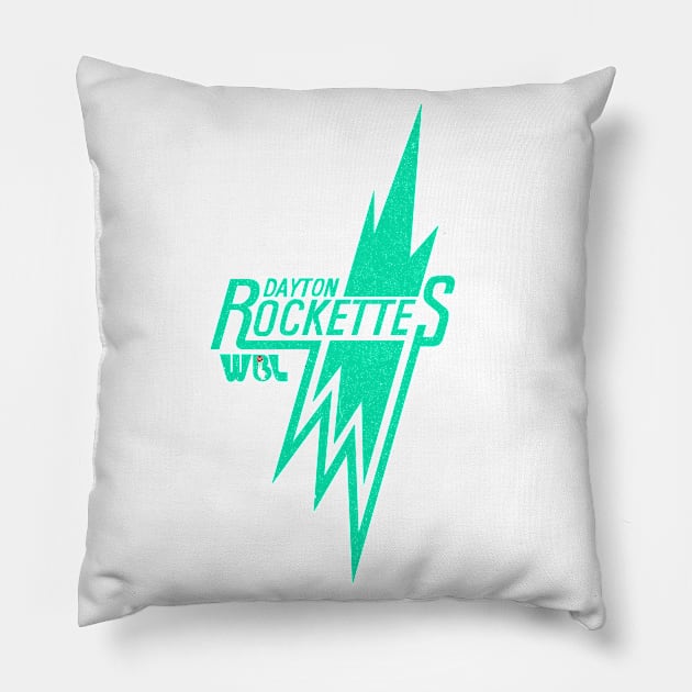 Defunct Dayton Rockettes WBL Basketball 1978 Pillow by LocalZonly