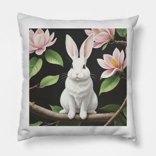 Cute white rabbit Pillow