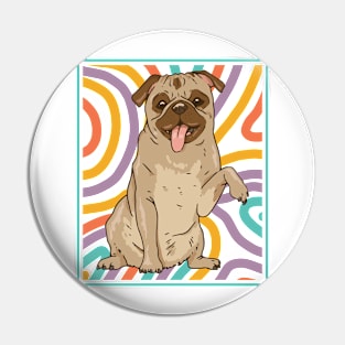 Cute and Colorful Portrait of a Pug Dog // Adorable Pug // Pug Mom KH Pin