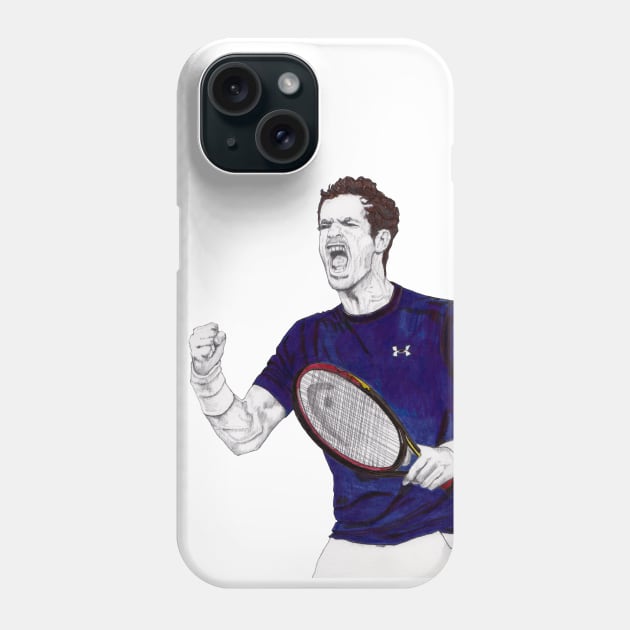 Tennis Andy Murray Phone Case by paulnelsonesch