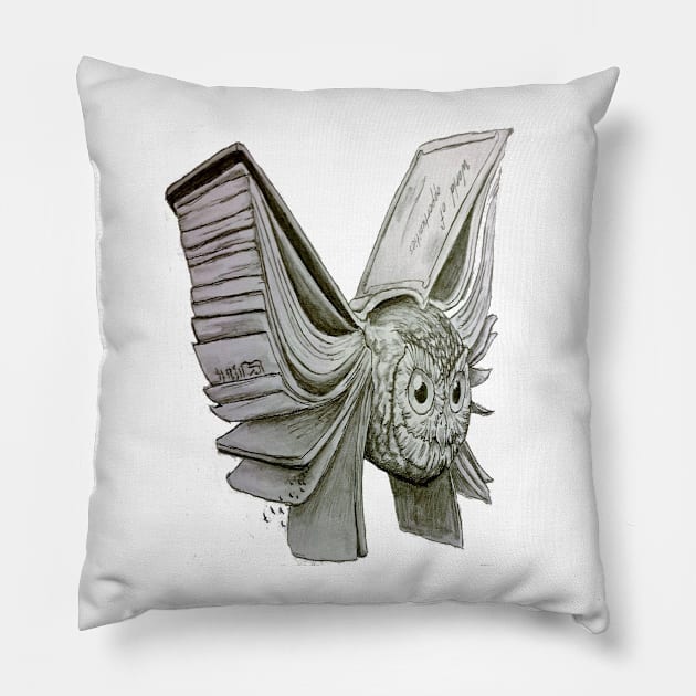 Wise owl Pillow by nludwig