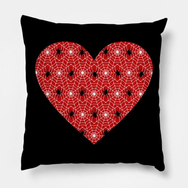 Spider Web Heart Pillow by KayBee Gift Shop