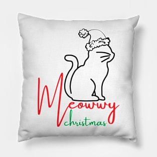 Meowwy Christmas Pillow