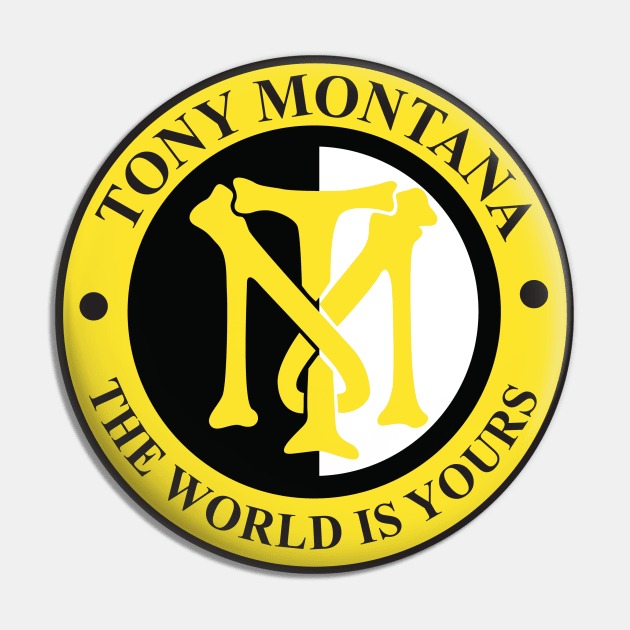 The World is Yours Monogram Pin by Meta Cortex