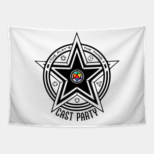 party essential black Tapestry