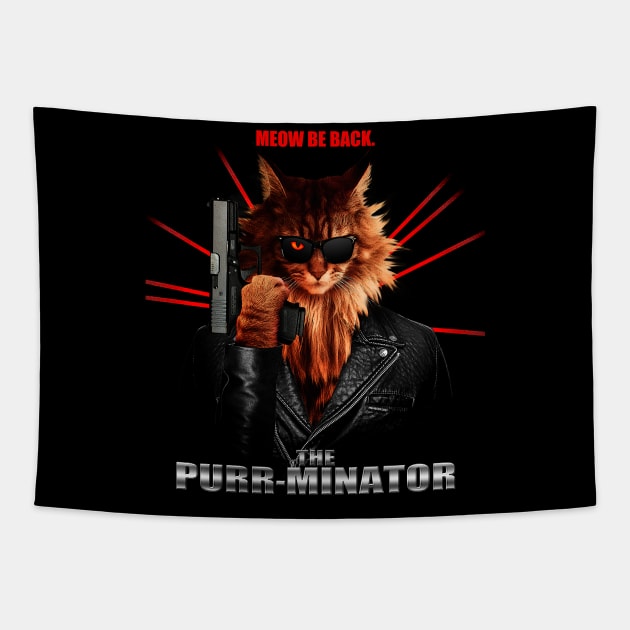 The Purr-minator Tapestry by Adatude