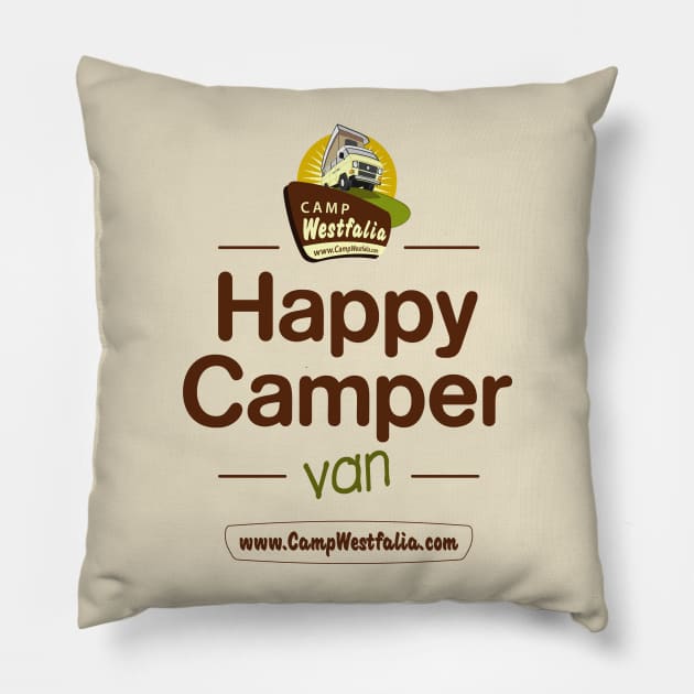 Happy Camper Van, light Pillow by CampWestfalia