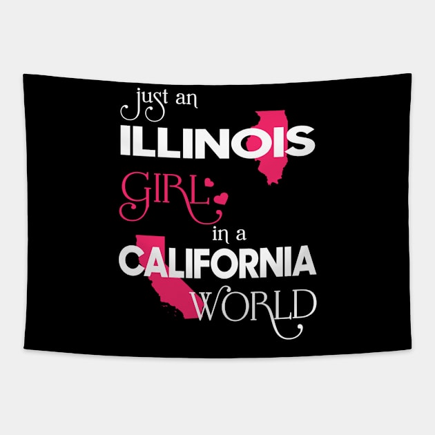 Just Illinois Girl In California World Tapestry by FaustoSiciliancl