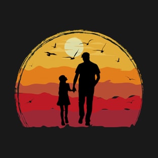 father and daughter girl daddy T-Shirt