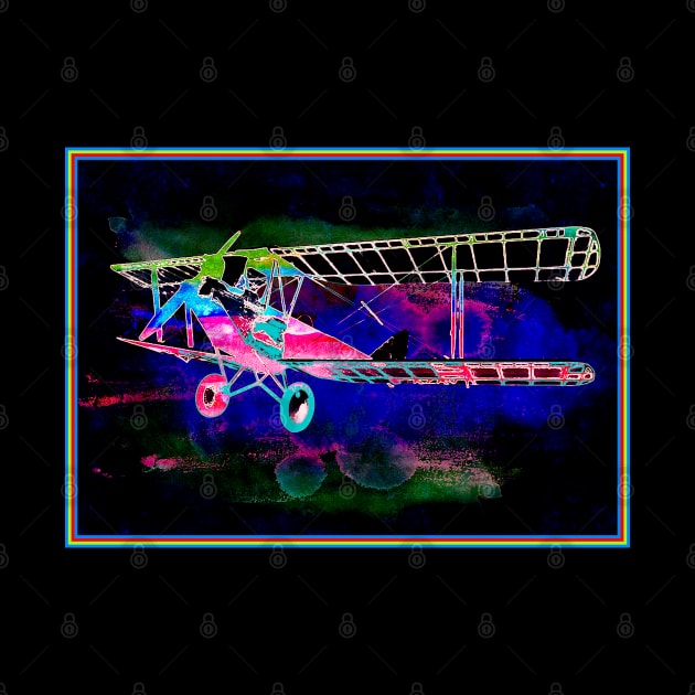 Biplane : Pop Art Abstract Whimsical Surreal Print by posterbobs