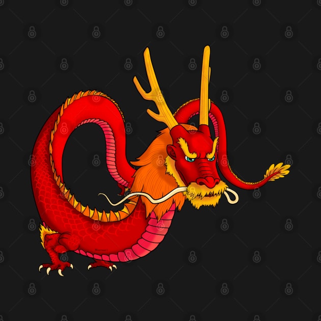 Red chinese dragon by Mortdres