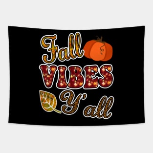 Fall Vibes Y'all, Autumn Harvest Pumpkin Costume Tapestry