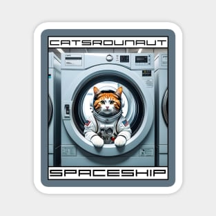 Washing Machine Catspaceship Magnet