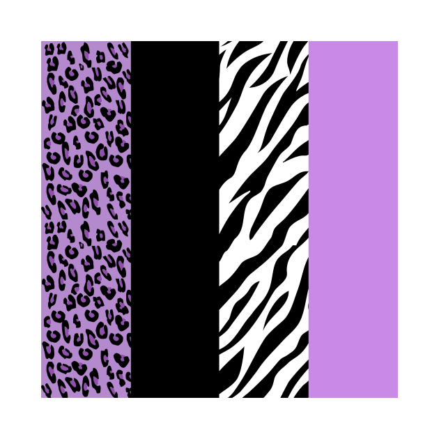 Leopard Print, Zebra Print, Animal Print, Purple by Jelena Dunčević