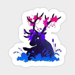 Bisexual Pride Flag Galaxy Deer Magnet