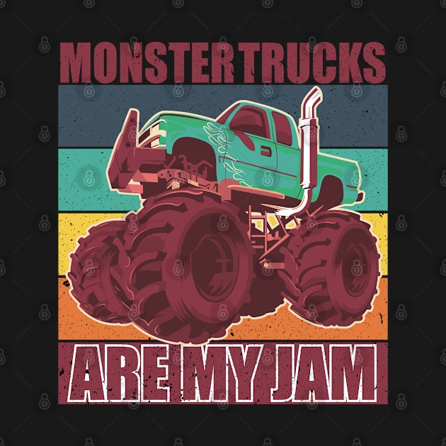 Vintage Monster Truck Are My Jam Retro by hadlamcom