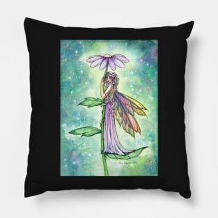 Starry Garden Fairy Fantasy Artwork by Molly Harrison Pillow